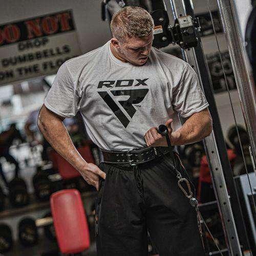 4 INCH LEATHER WEIGHTLIFTING GYM BELT RDX - Fitness Health