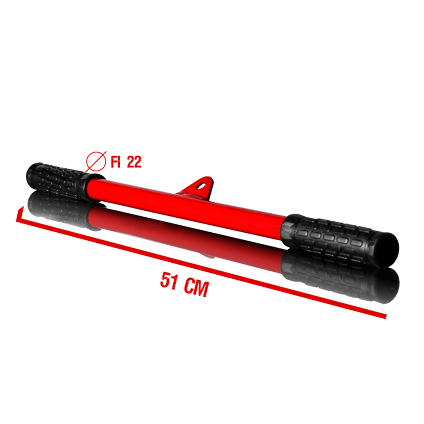 Straight Bar Cable Machine attachment (red) - Fitness Health