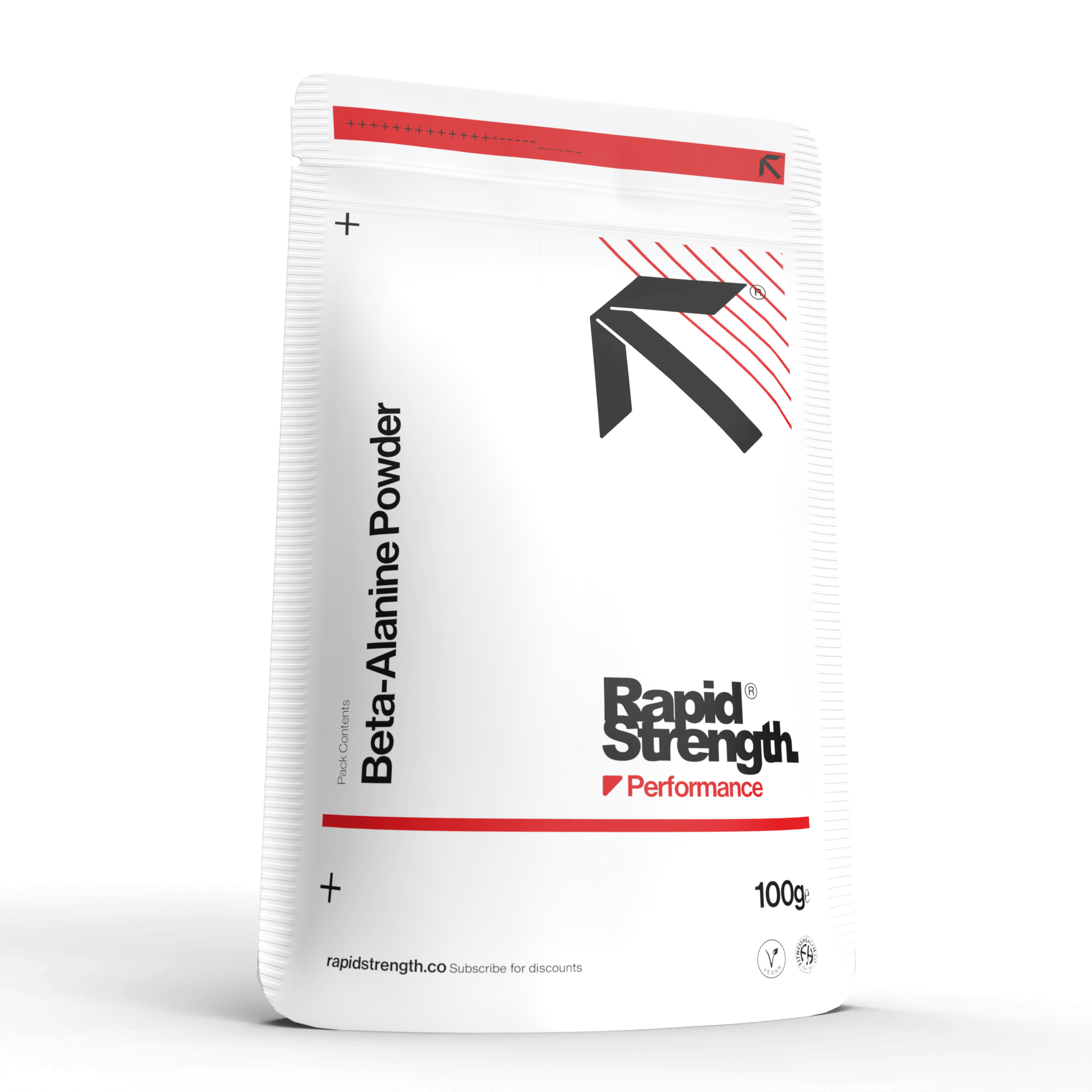 Beta Alanine Powder 100g - RS_BET-AL_100G_FRONT-key_product_shot