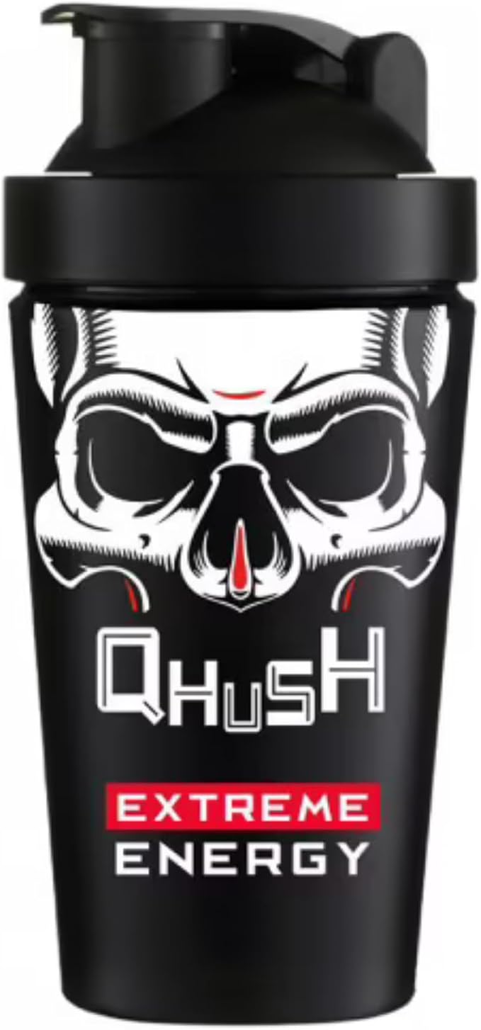 USN QHUSH Shaker Bottle 600ml - Protein Mixer Gym Shaker UK