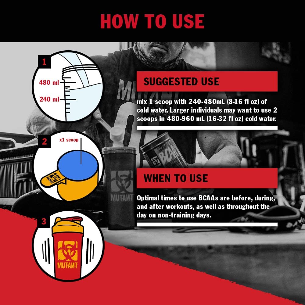 MUTANT BCAA 9.7 FRUIT PUNCH - Micronized BCAA Powder with Electrolytes 348g (BBD 31/12/25)