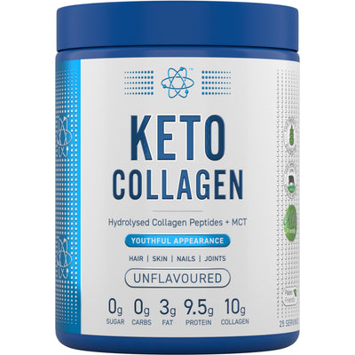 Applied Nutrition Keto Collagen 325g - Premium Hydrolysed Bovine Collagen Peptides with MCT Oil (BBE 31/10/25)