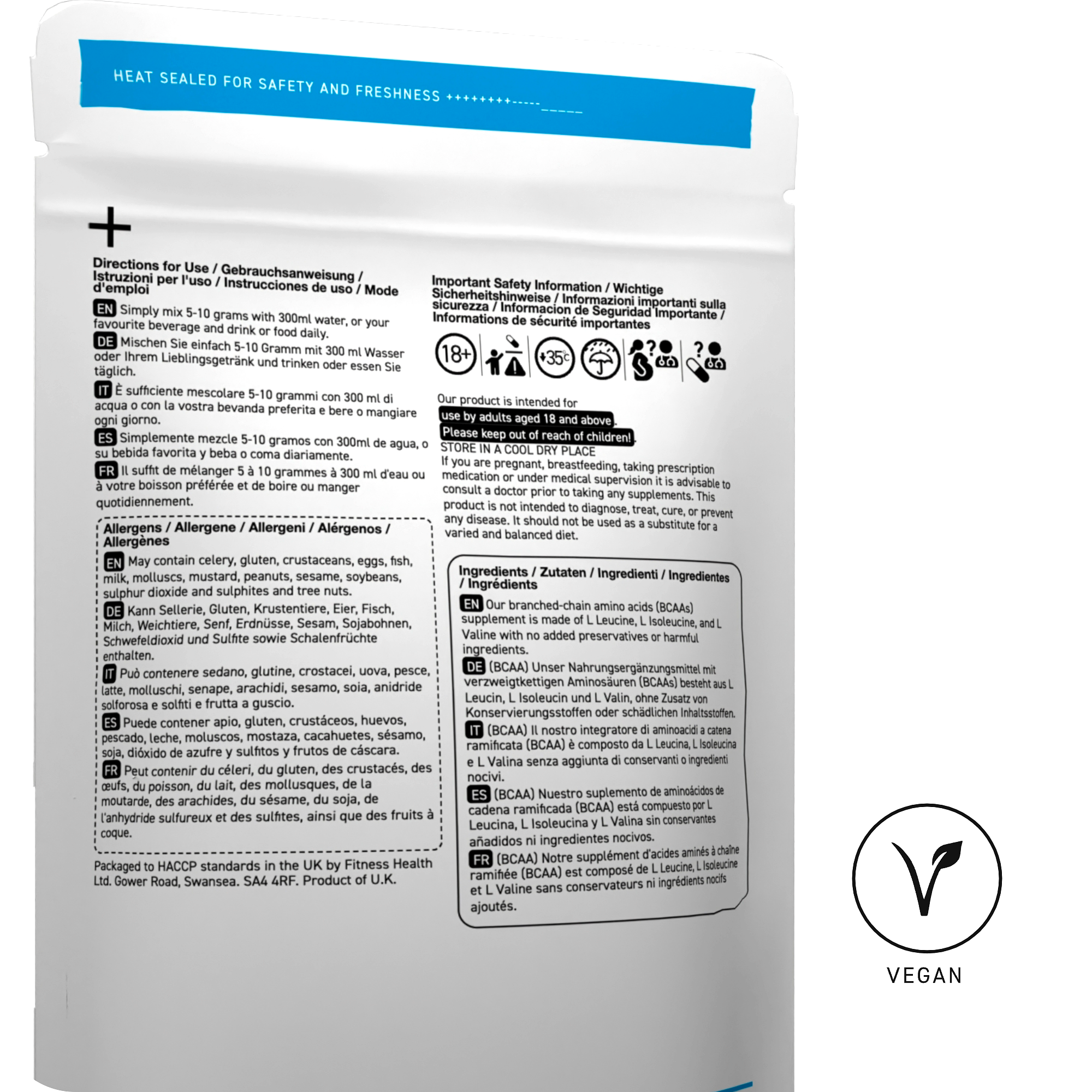 BCAA Powder 100g - Branch Chain Amino Acids - Muscle Maintenance Gains *ON SALE*