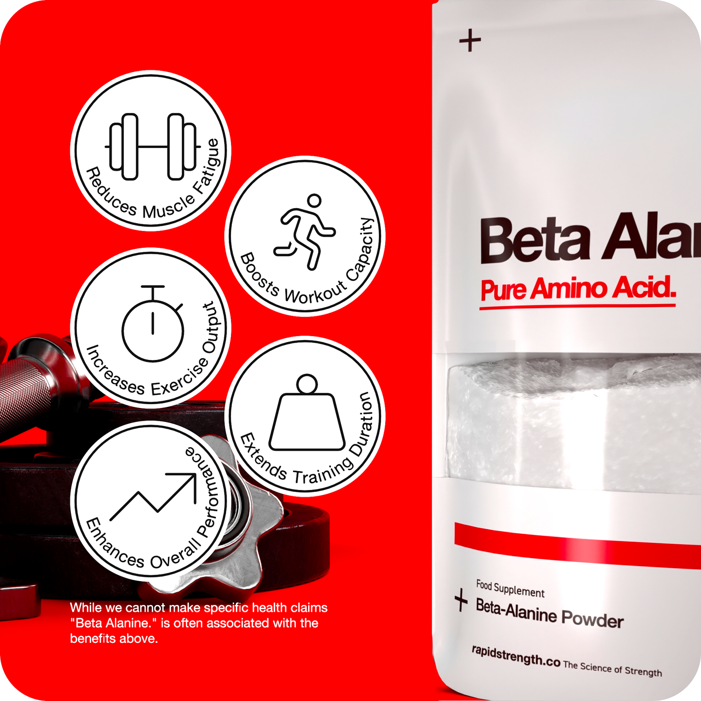 Beta Alanine Pure Powder - 100g - Pre Workout Muscle Supplement