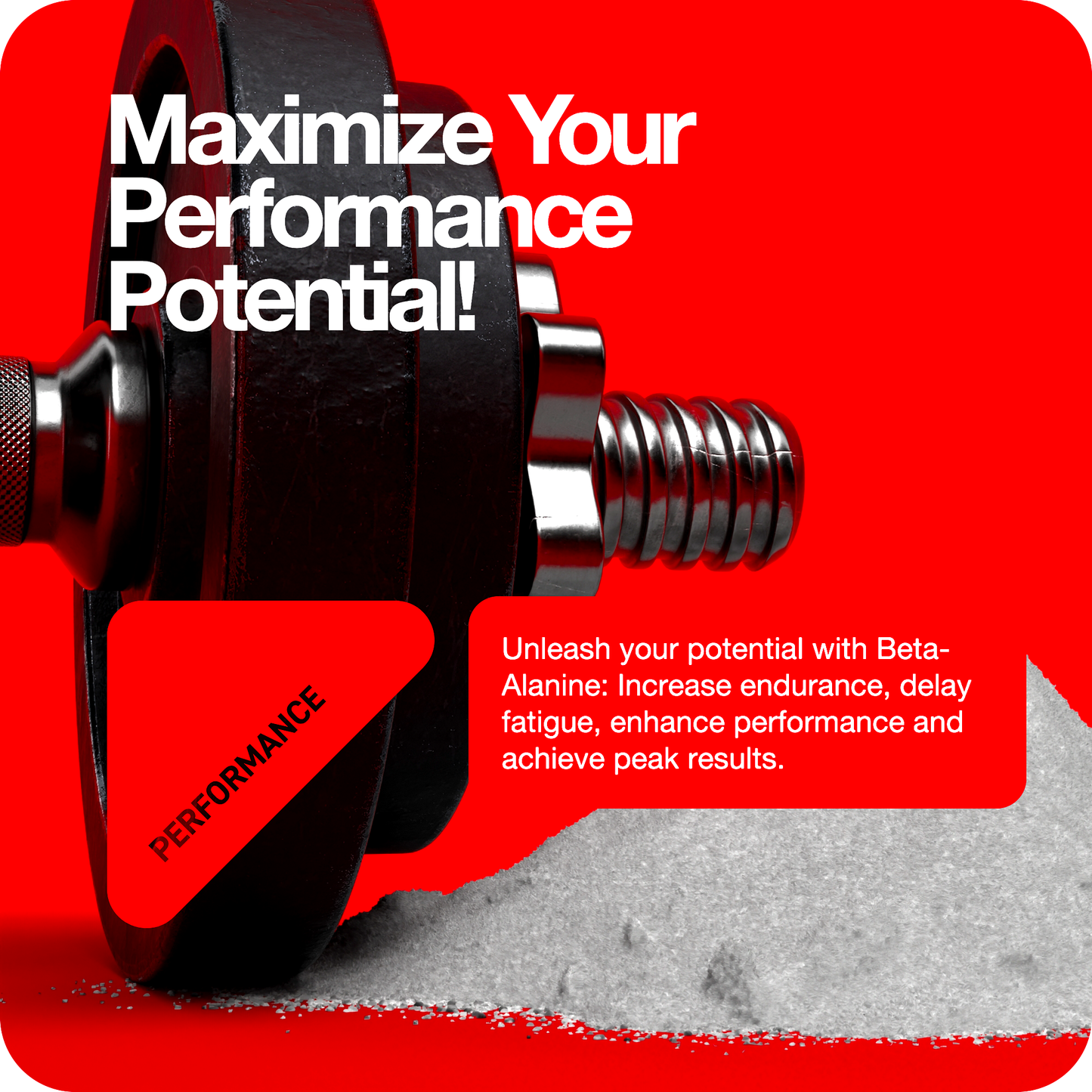 Beta Alanine Pure Powder - 100g - Pre Workout Muscle Supplement