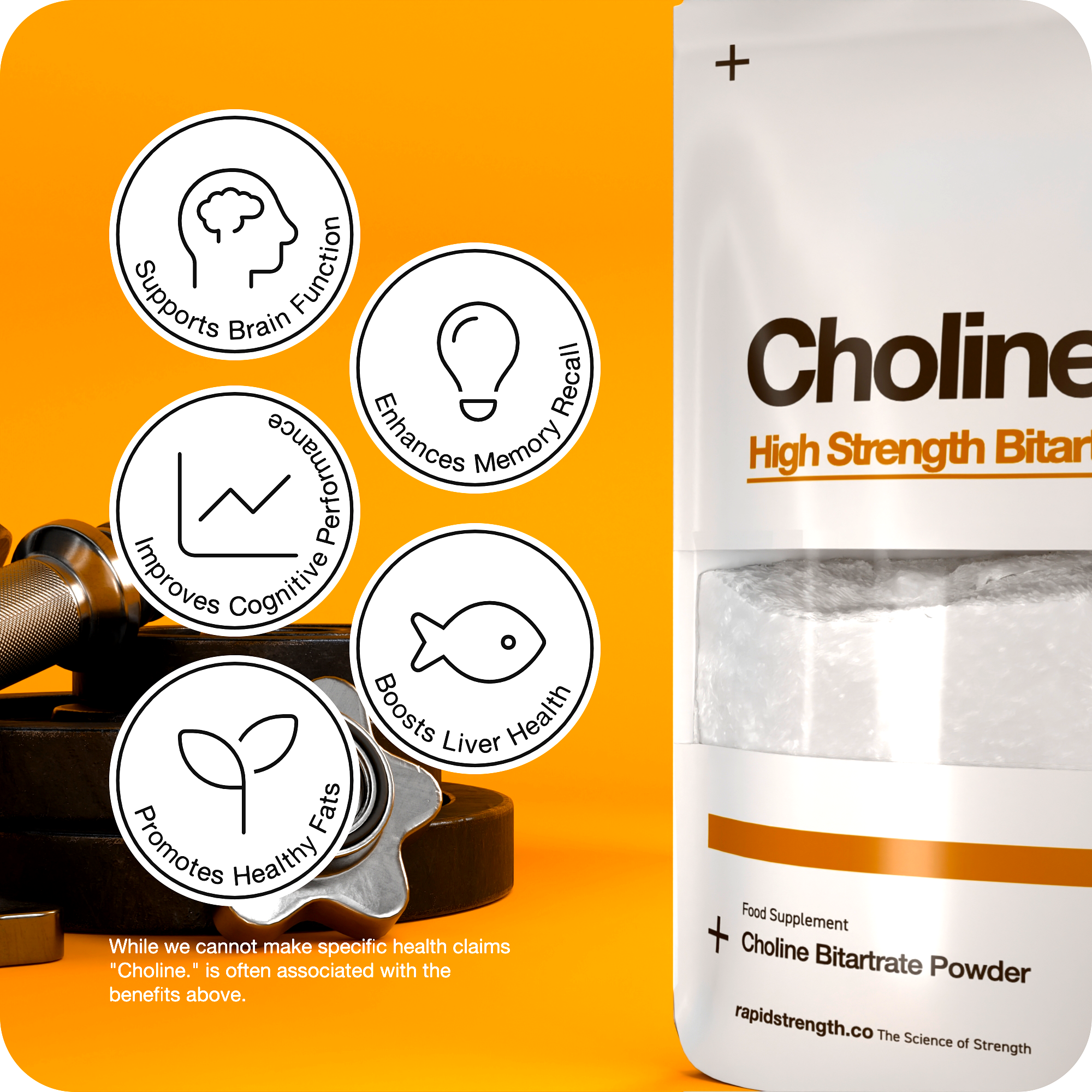 Choline Bitartrate Powder 100g - Pure Powder