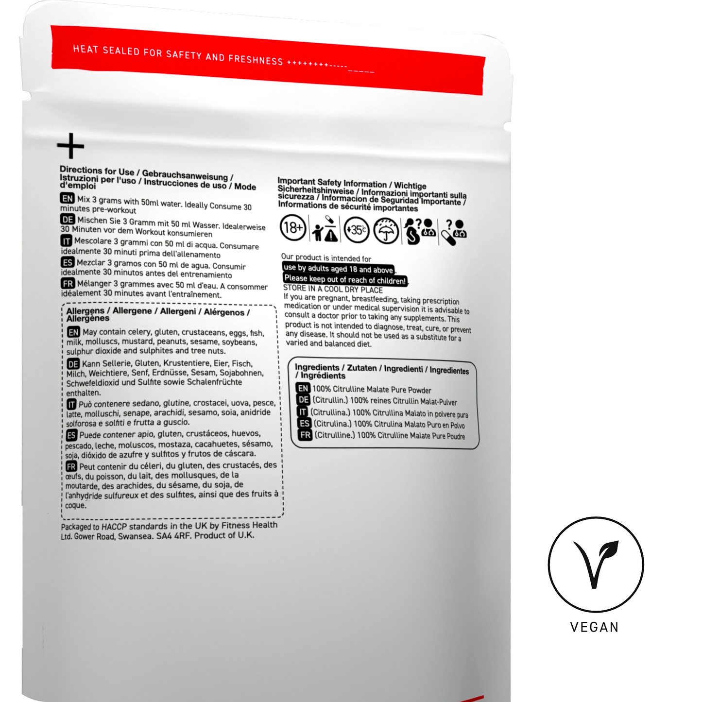 Citrulline Malate Powder 100g - Pure Powder