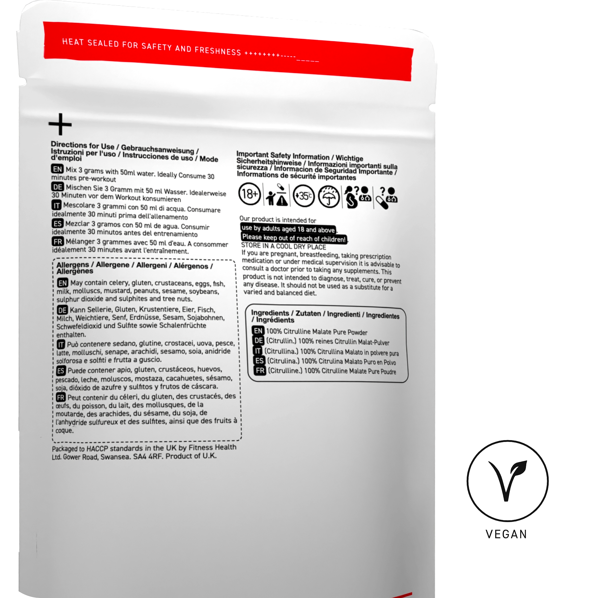 Citrulline Malate Powder 100g - Pure Powder