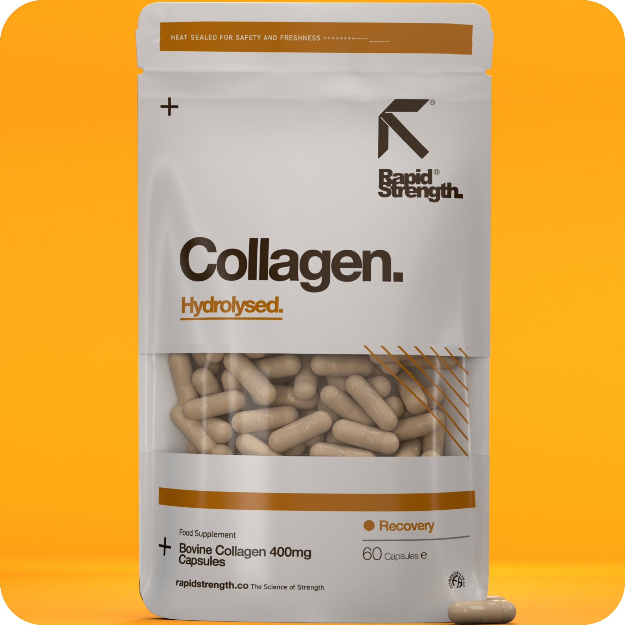 Bovine Collagen 400mg Capsules x 60 - Rapid Strength