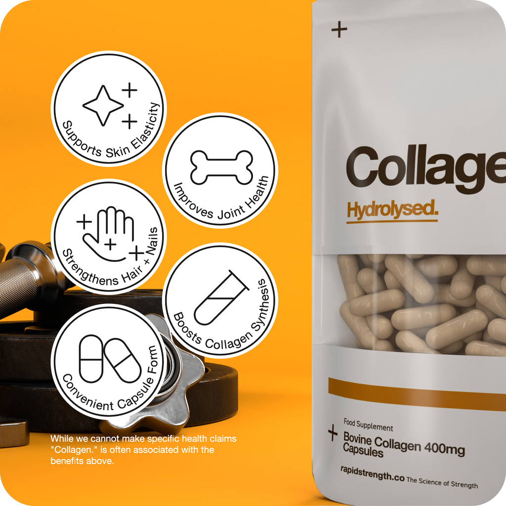 Bovine Collagen 400mg Capsules x 60 - Rapid Strength