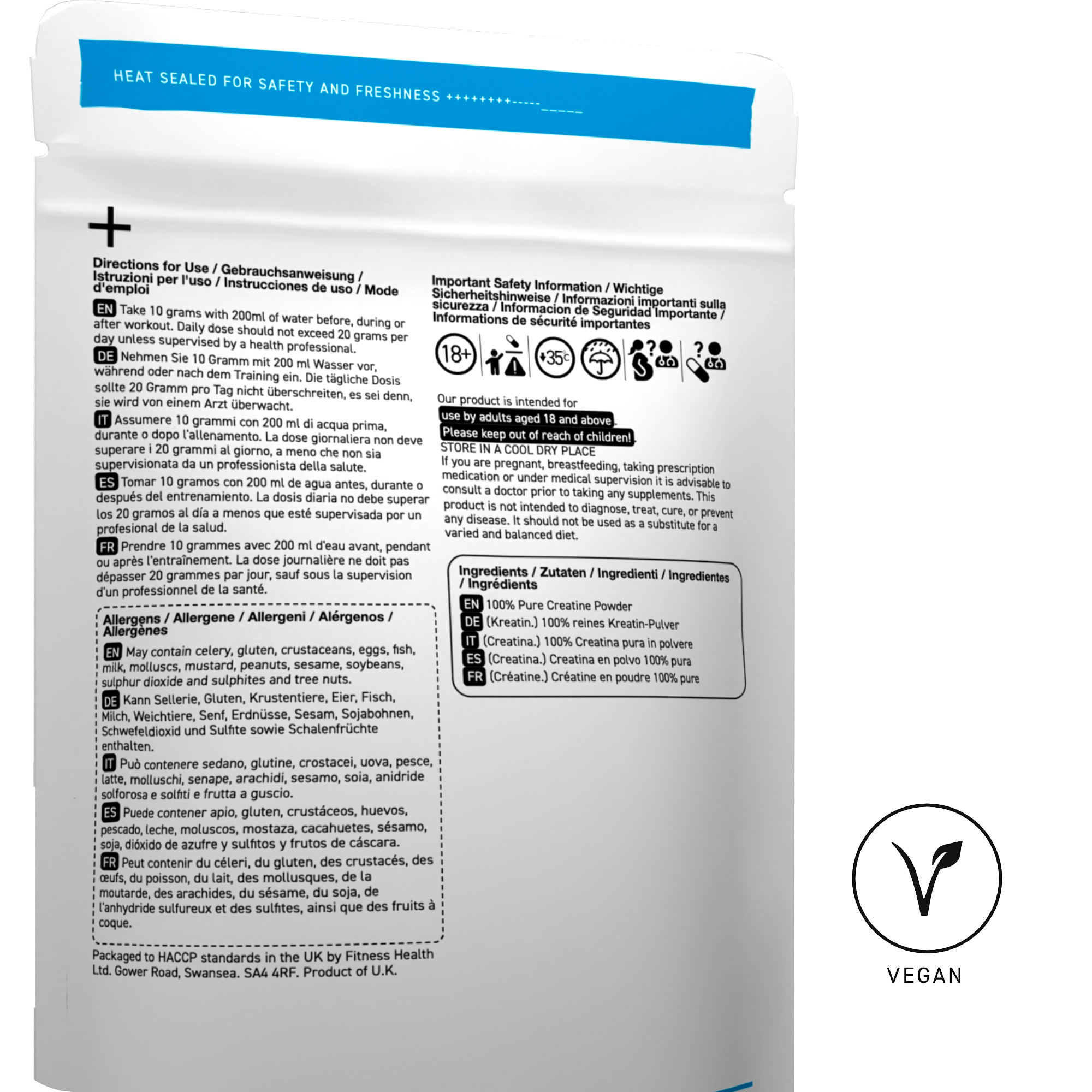 Creatine Monohydrate Powder 100g - Pure Powder