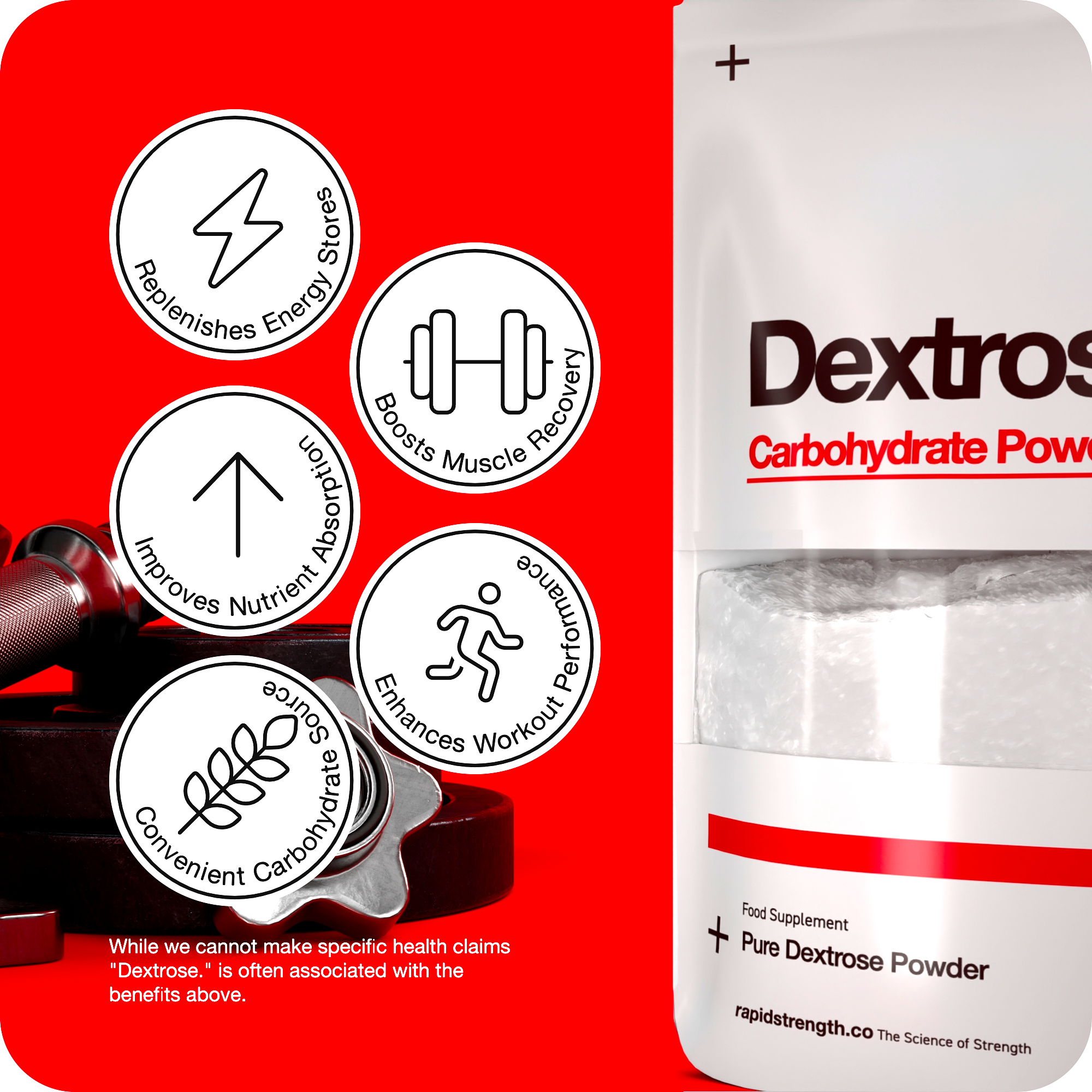 Dextrose Pure Powder 100g - Energy  | D-Glucose Energy | Endurance Supplement
