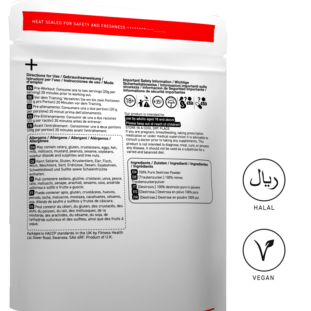 Dextrose Pure Powder 100g - Energy  | D-Glucose Energy | Endurance Supplement