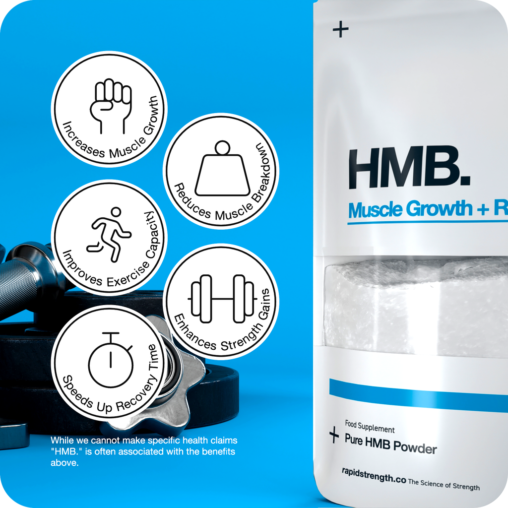 HMB Pure Powder 50g - Natural Cutting Bodybuilding Supplement by Rapid Strength