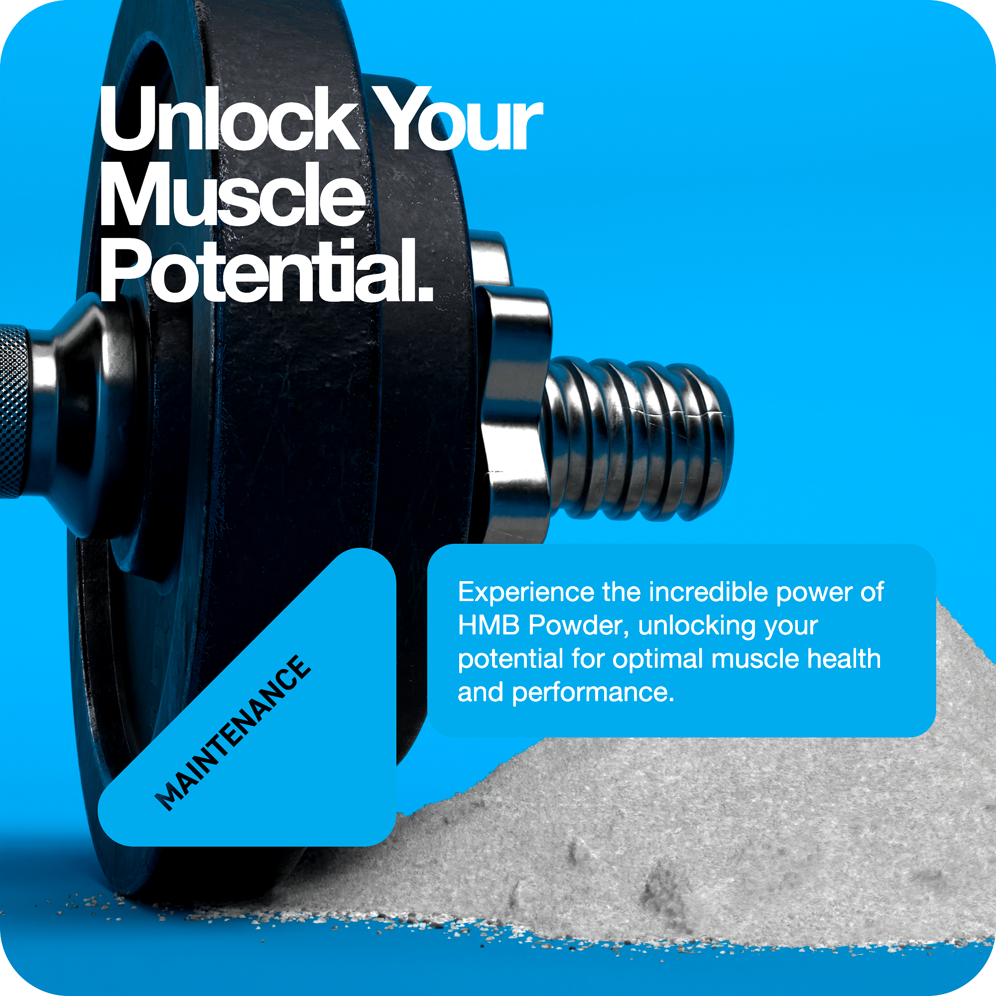 HMB Pure Powder 50g - Natural Cutting Bodybuilding Supplement by Rapid Strength