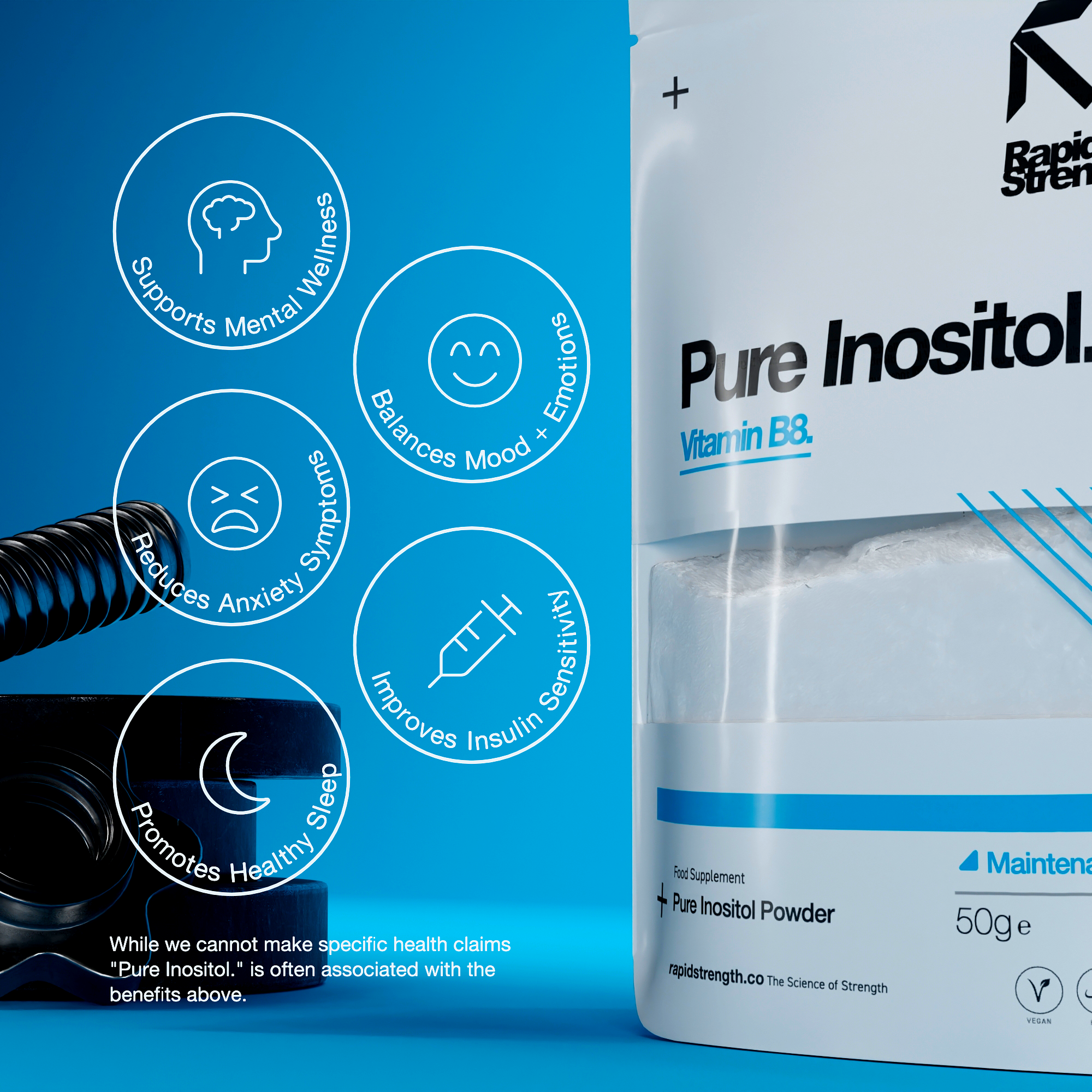 Inositol Powder 50g - Pure Powder - Rapid Strength