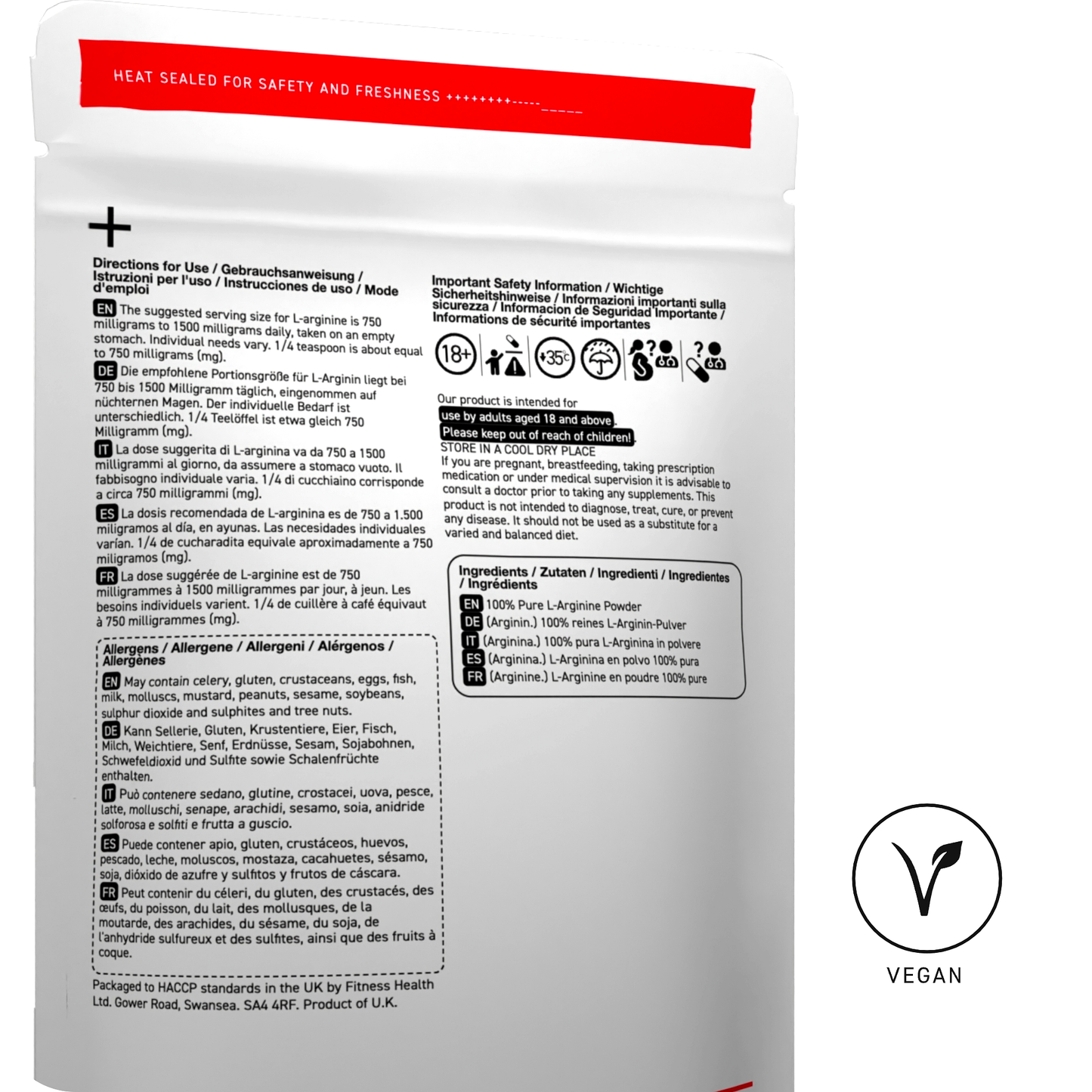 L Arginine | AAKG Powder 100g - Pure Powder