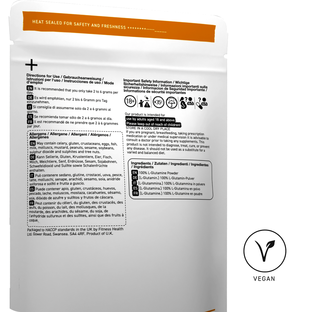 L Glutamine Powder 100g - Post Workout Muscle Recovery Natural Powder