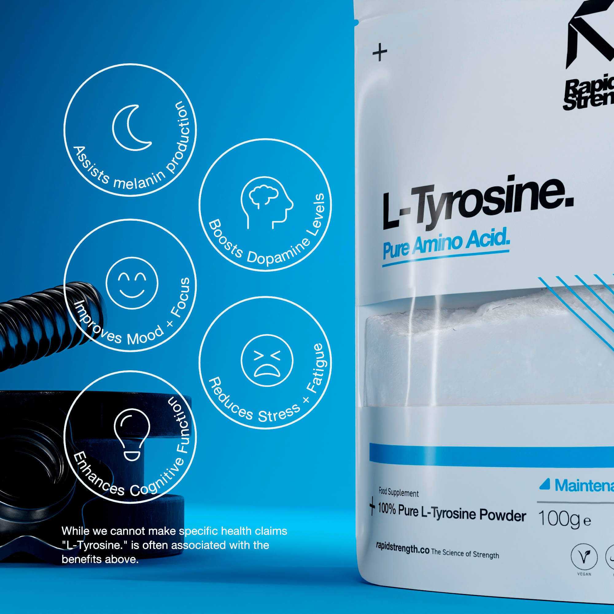 L Tyrosine Powder 100g - Pure Powder