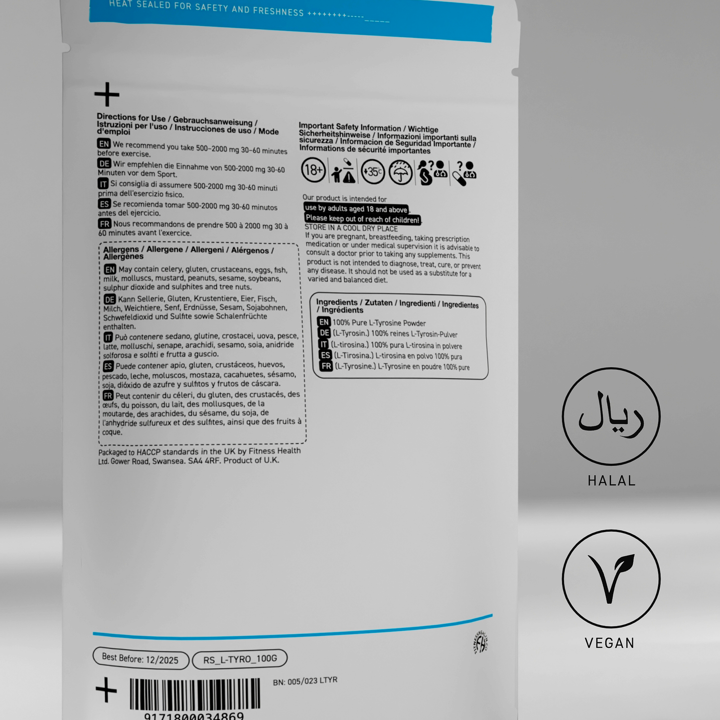 L Tyrosine Powder 100g - Pure Powder