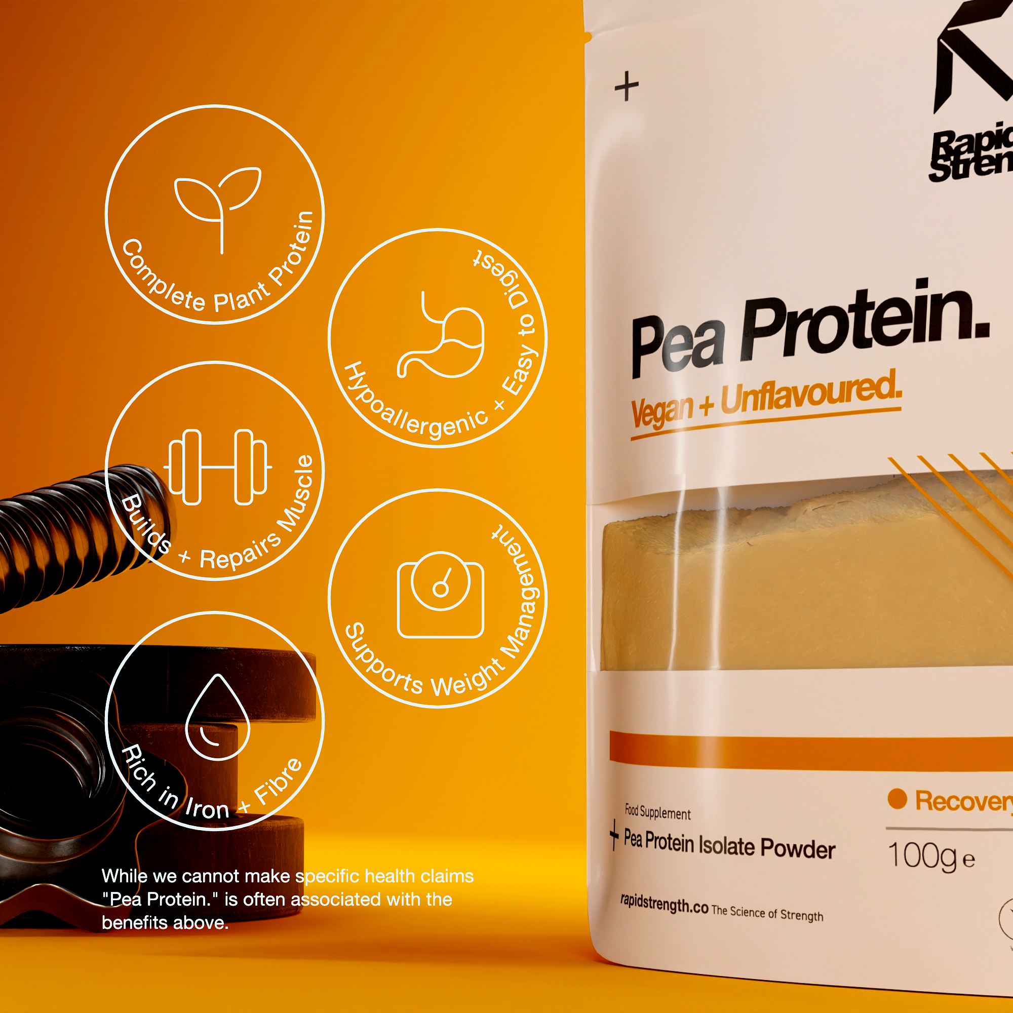 Pea Protein Isolate Powder 100g - Rapid Strength