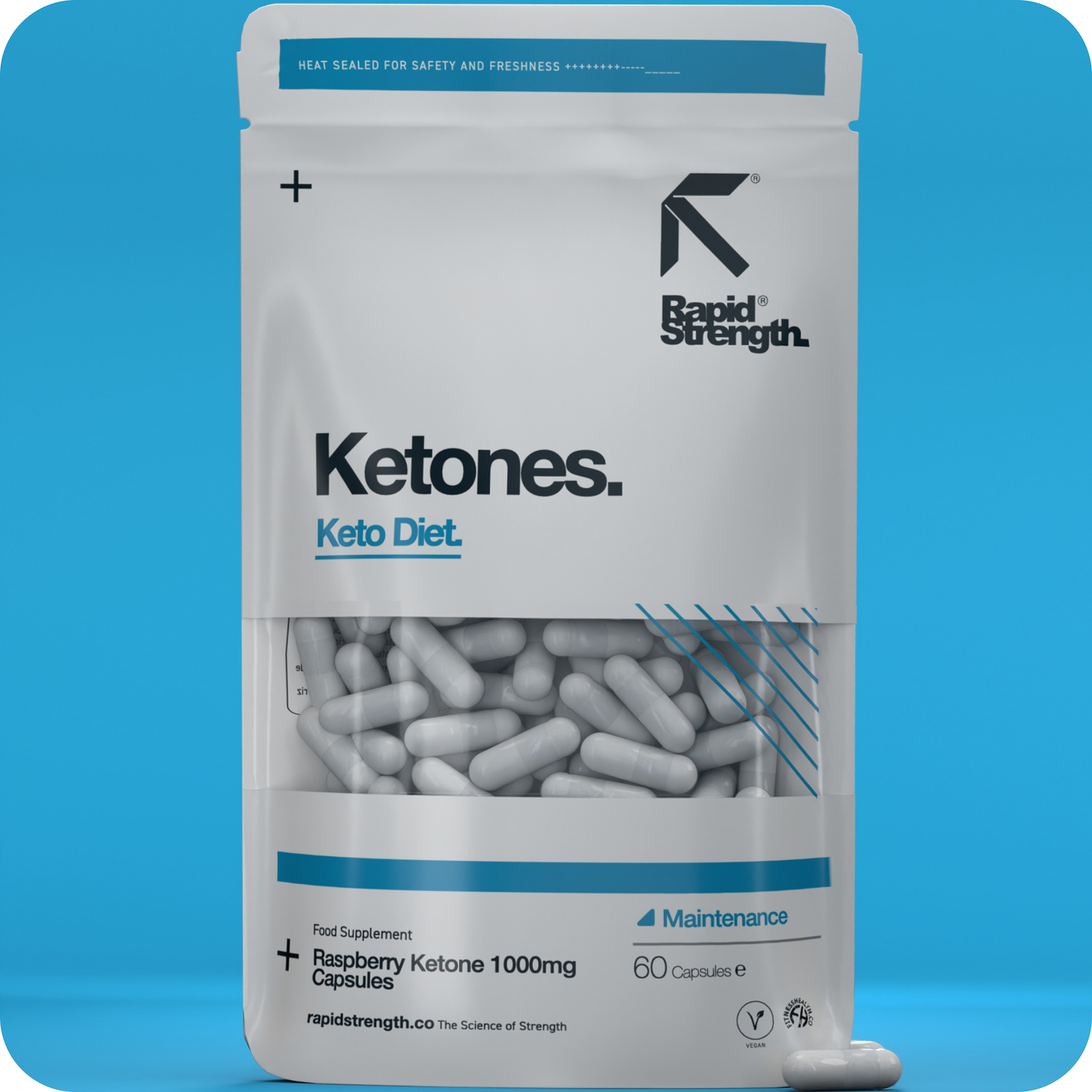 Raspberry Ketone Extract Capsules 1000mg x 60 (4% Ketones) Vegan