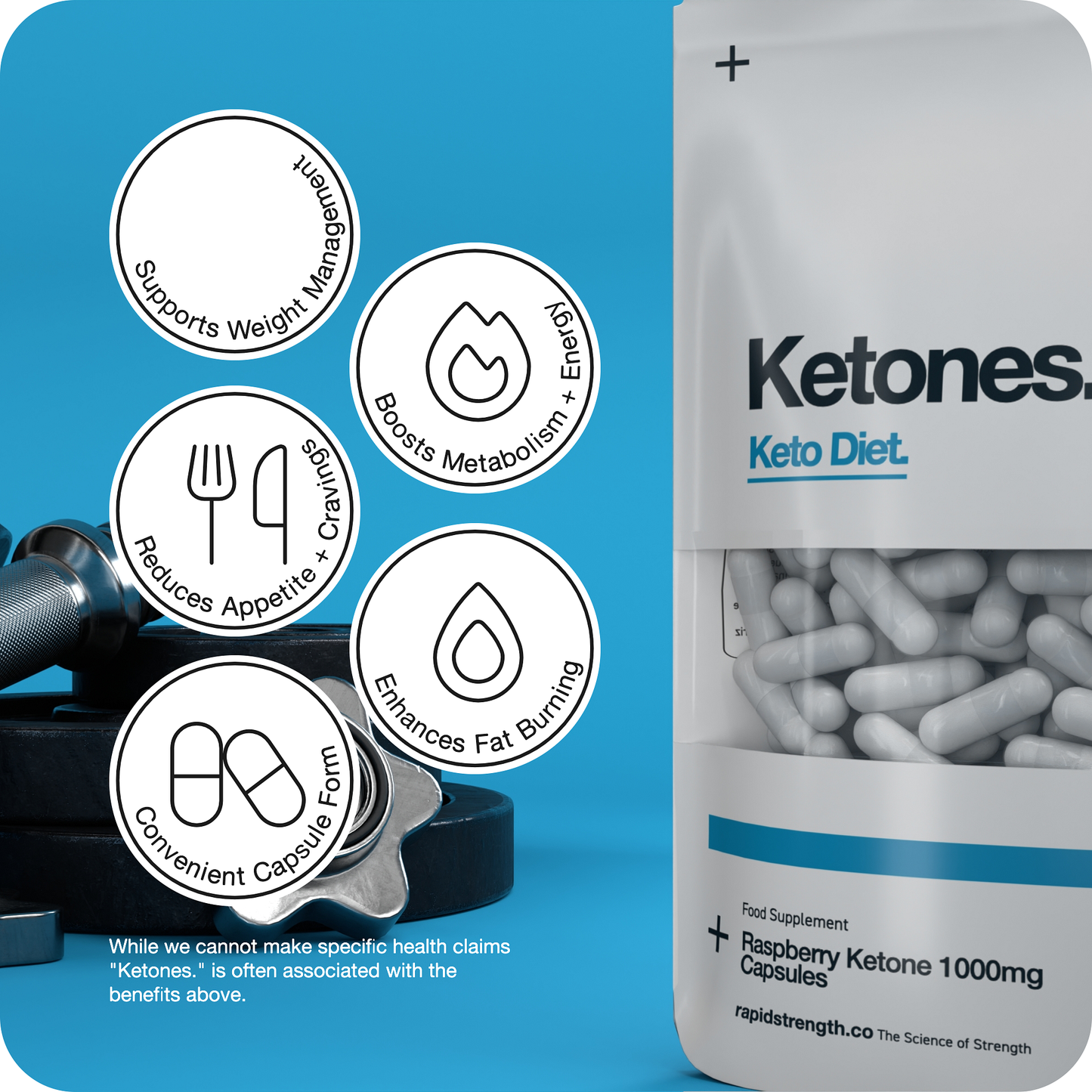 Raspberry Ketone Extract Capsules 1000mg x 60 (4% Ketones) Vegan