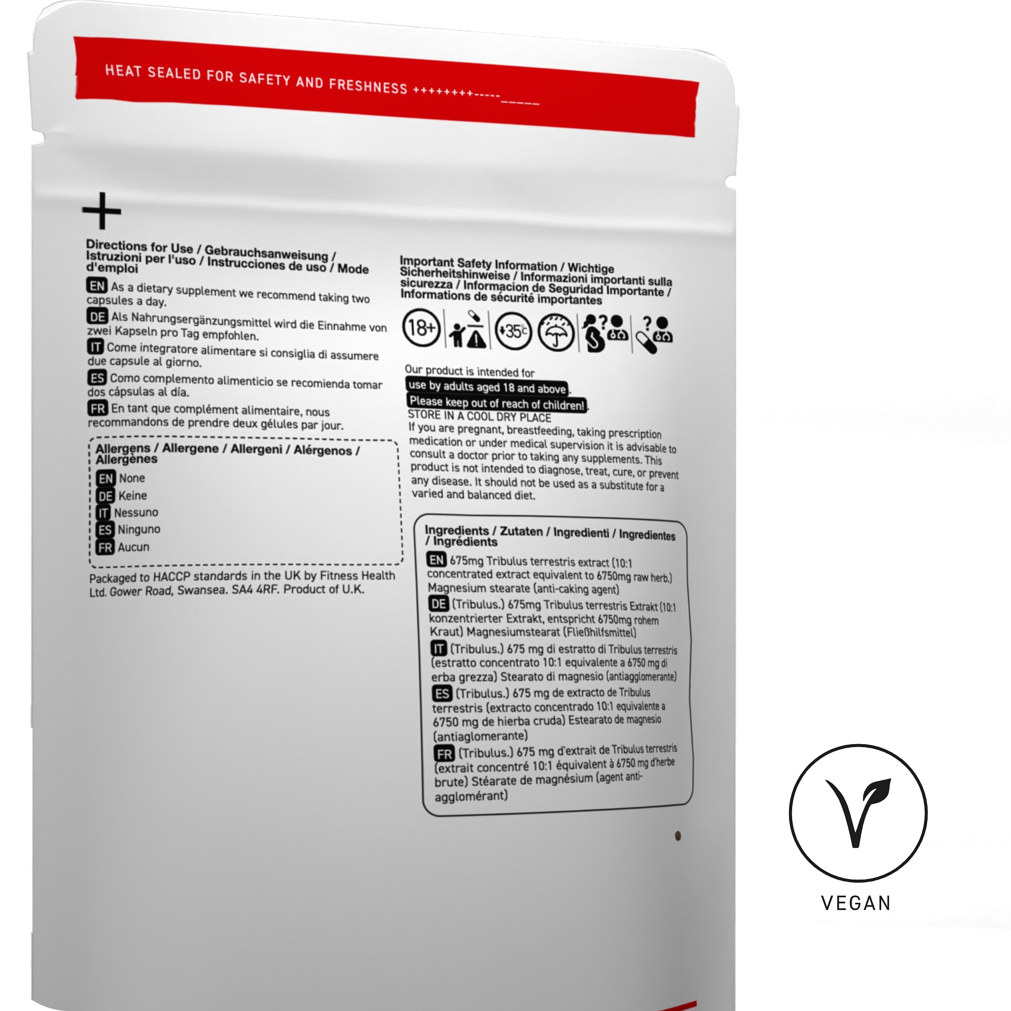 Tribulus Terrestris 6750mg Max Strength Capsules x 60 Rapid Strength