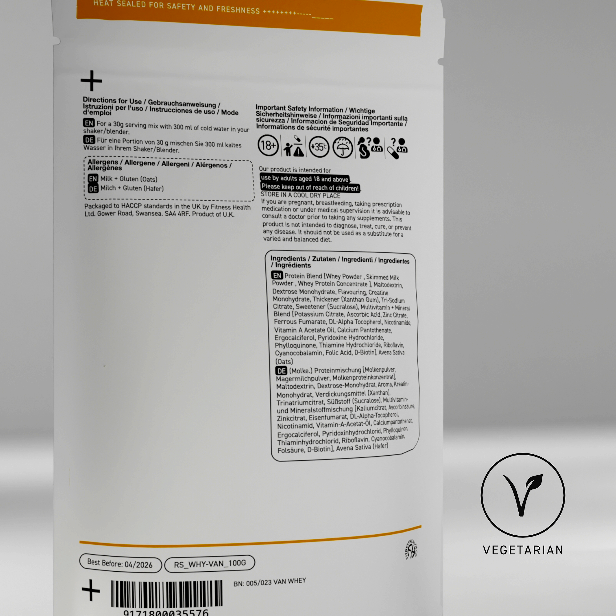 Whey Vanilla 100g