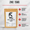 Zinc Citrate 15mg Tablets 500 / 1000 Bulk Wholesale Pack Immune Support Vegan UK