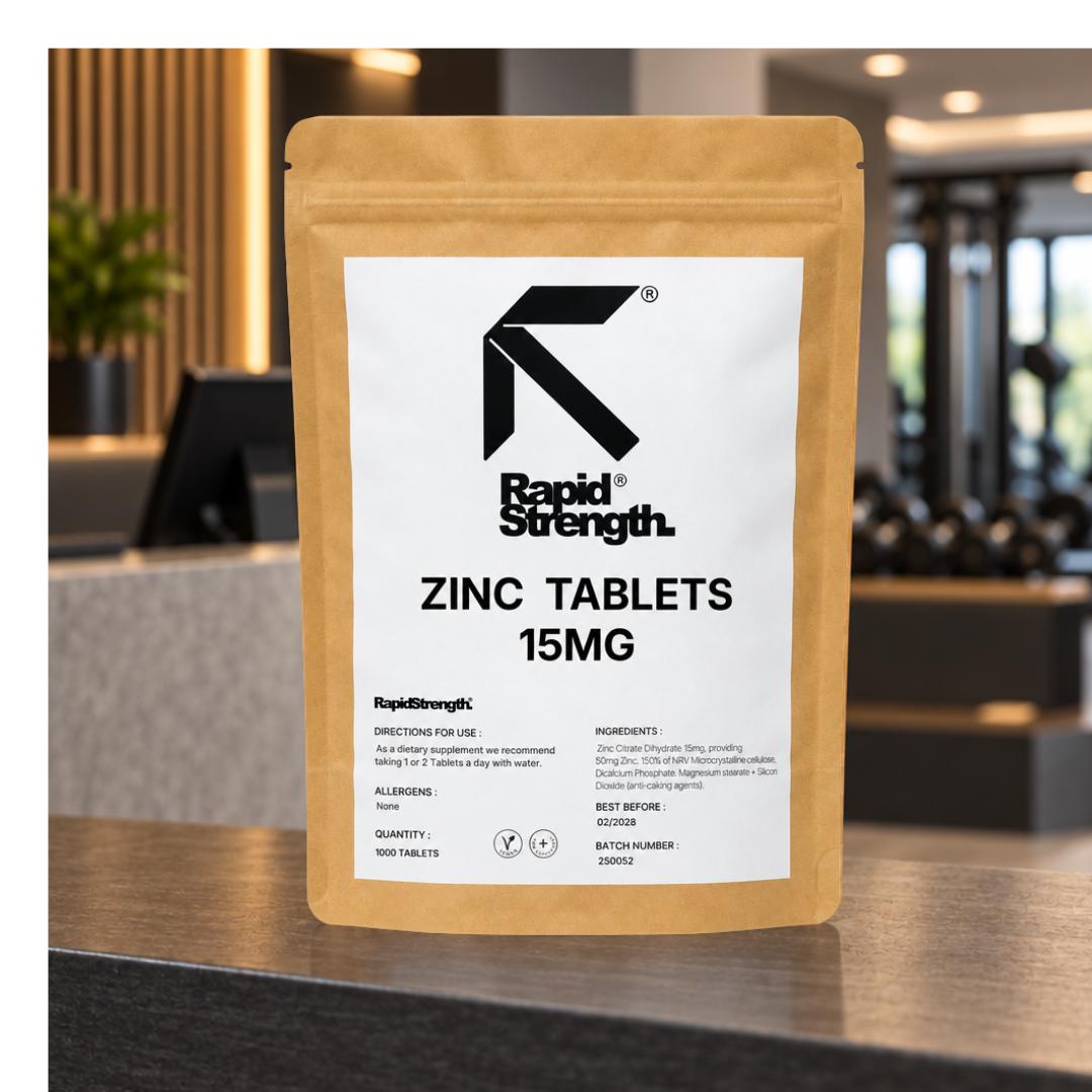 Zinc Citrate 15mg Tablets 500 / 1000 Bulk Wholesale Pack Immune Support Vegan UK