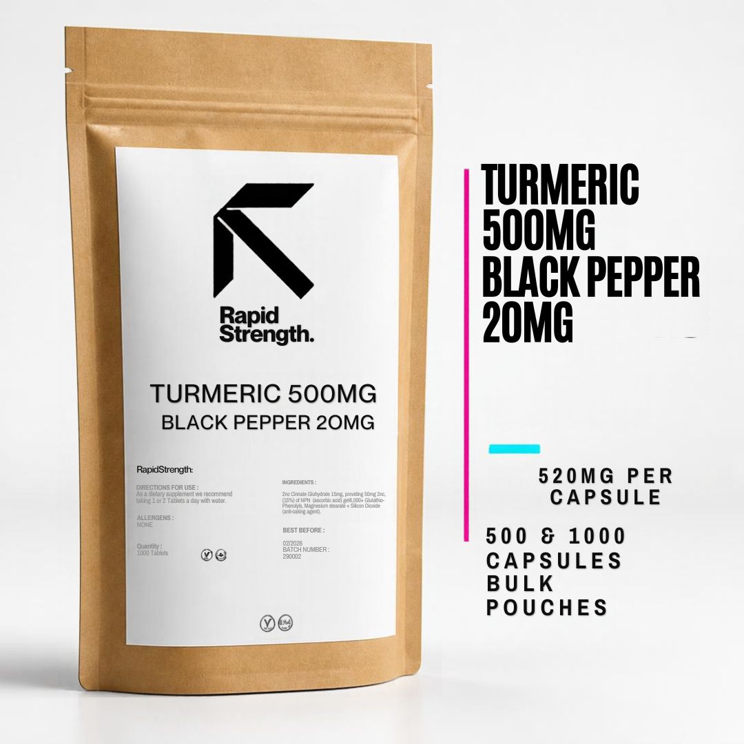 Turmeric & Black Pepper Complex Capsules - Tumeric Curcumin - BULK WHOLESALE PACK