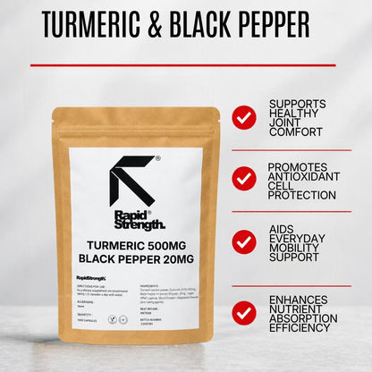 Turmeric & Black Pepper Complex Capsules - Tumeric Curcumin - BULK WHOLESALE PACK