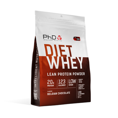 PhD Nutrition Diet Whey Protein Powder 1kg - High Protein Low Sugar
