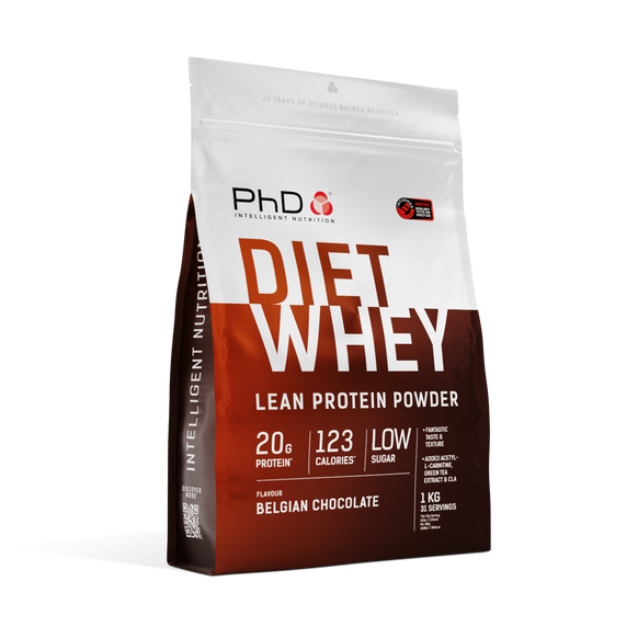 PhD Nutrition Diet Whey Protein Powder 1kg - High Protein Low Sugar