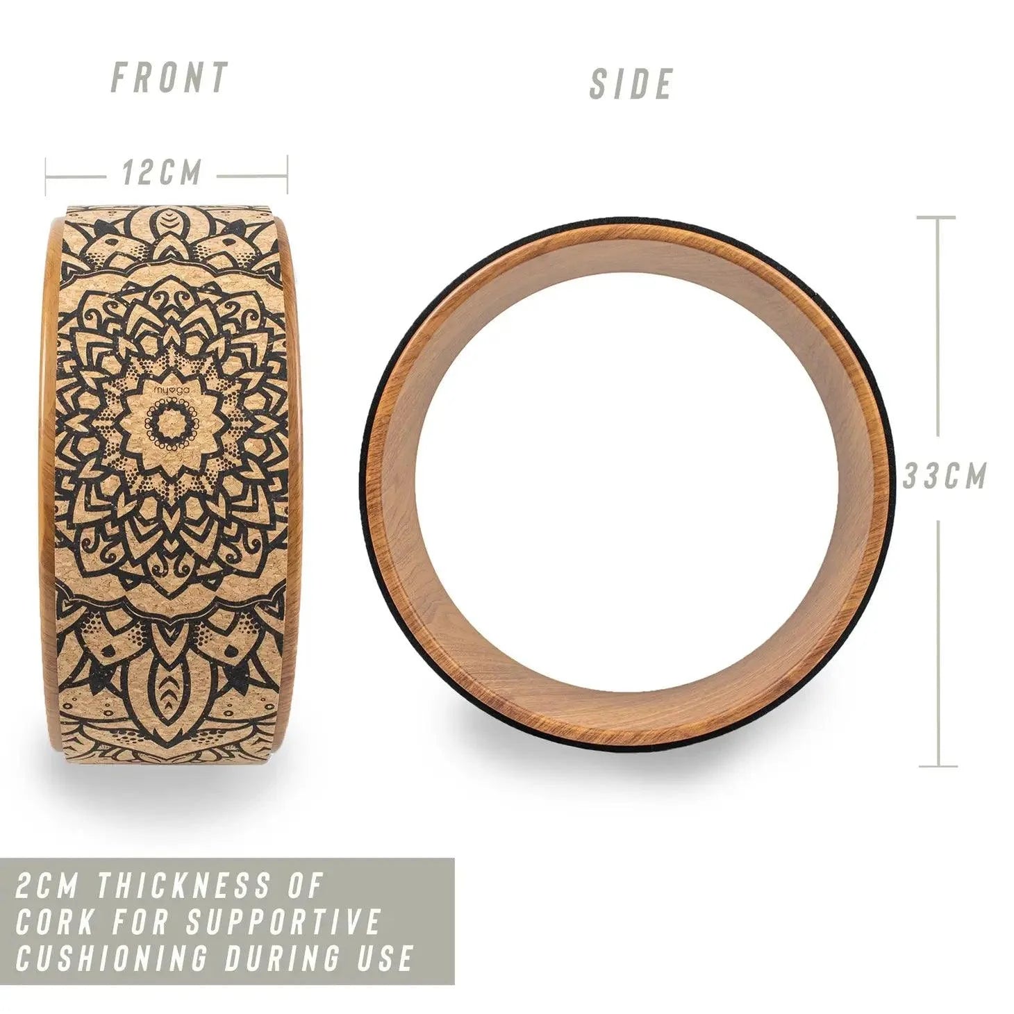 Cork Yoga Wheel - Fitness Health 