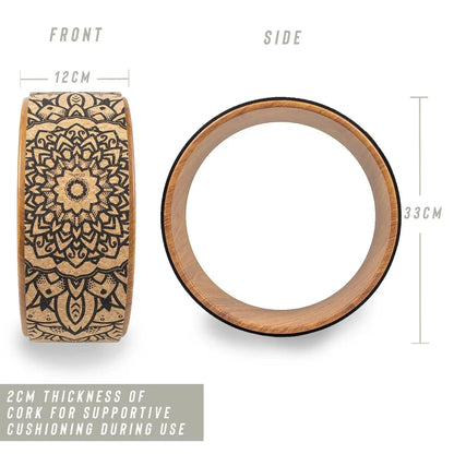 Cork Yoga Wheel - Fitness Health 