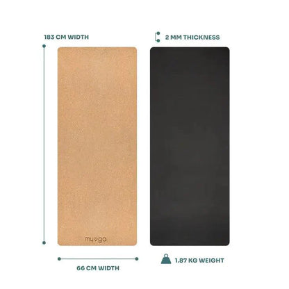 Cork/Rubber Yoga Mat - Fitness Health 
