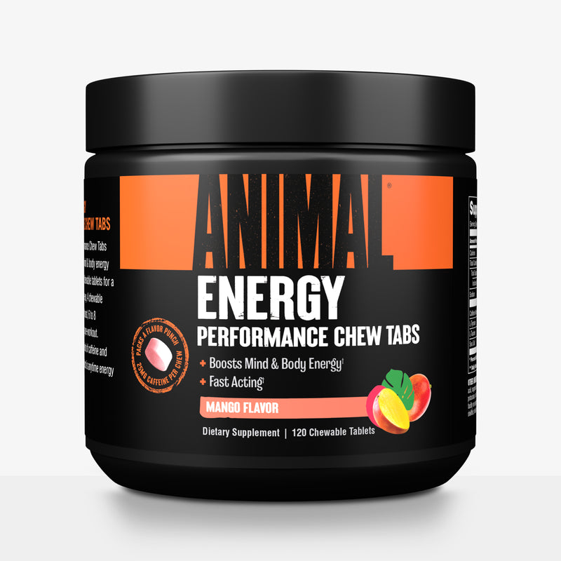 Animal Energy Performance Chews 120 Tabs - Pre-Workout Energy Supplement (BBD 02/2026)
