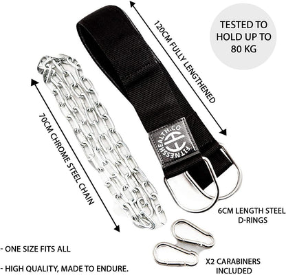 FH Dipping Belt Body Building Weight Dip Lifting Chain Neoprene Training Dip - Fitness Health 
