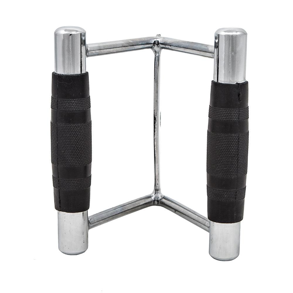 FH V Grip Bar with Durable Rubber Grips Cable Gym Attachment - Fitness Health 