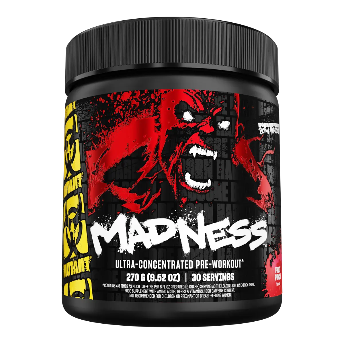 MUTANT Madness Ultra-Concentrated Pre-Workout 360mg Caffeine BEST BEFORE 28/02/26