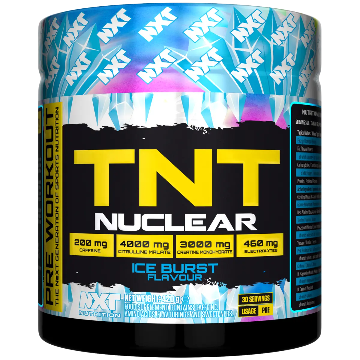 NXT Nutrition TNT Nuclear Pre-Workout Powder 420g - Multiple Flavours