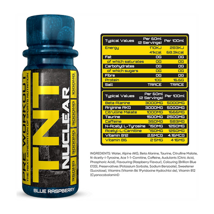 NXT Nutrition TNT Nuclear Shots 12x60ml - Concentrated Energy Drink Shots