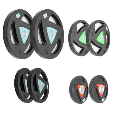 Olympic Rubber Weight Plates - 2 Inch Hole Plates for Barbells Sold in Pairs 2.5kg , 5kg , 10kg, 20kg