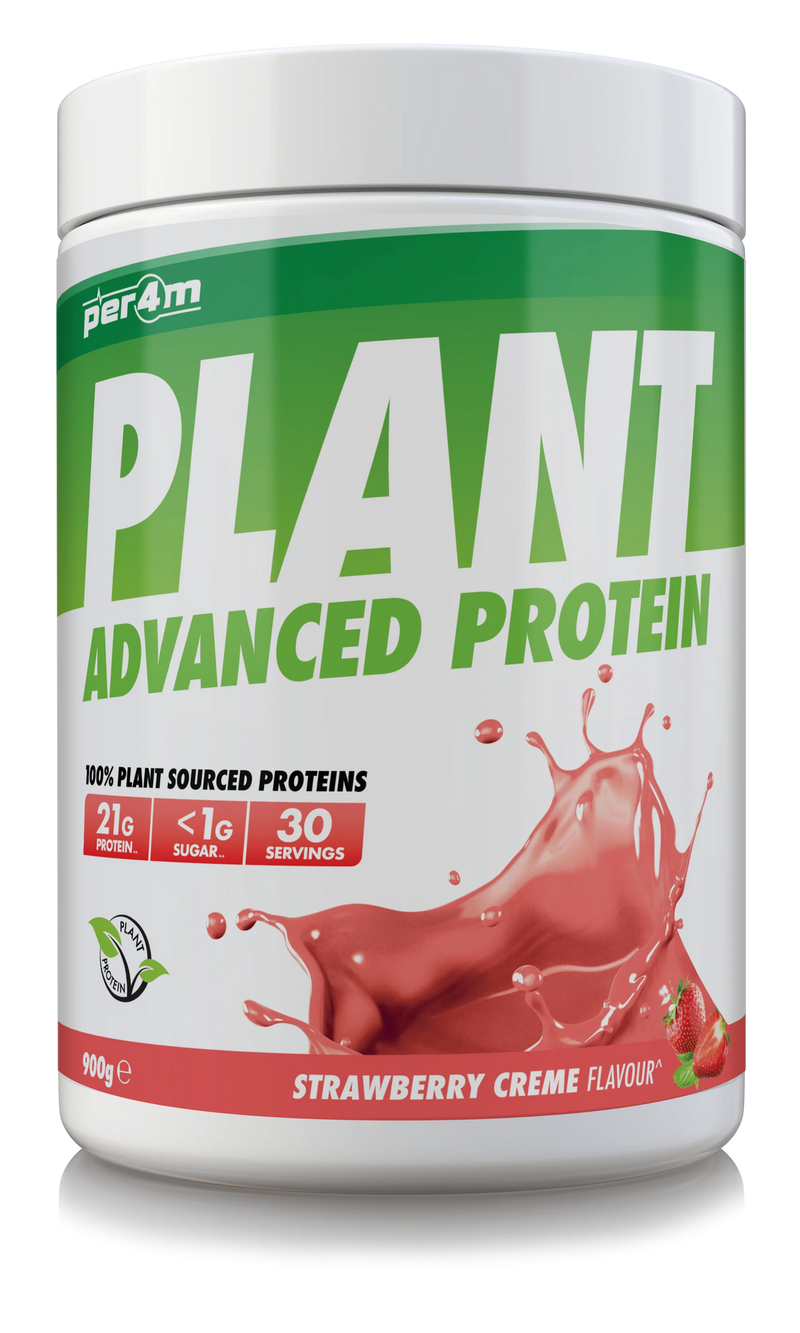 Per4m Plant Protein 900g - Vegan Protein Powder with Pea & Hemp STRAWBERRY CREME BBE