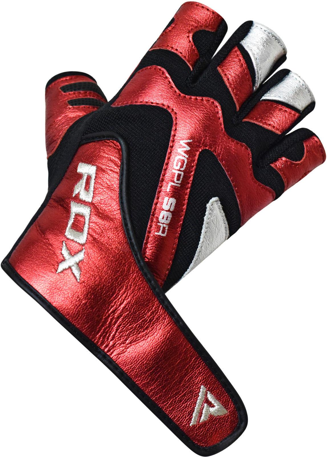 RDX S8 Bold Leather Gym Gloves - Fitness Health 