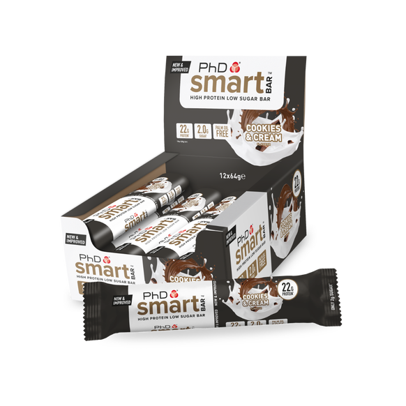 PhD Smart Bar 12 Pack x 64g - High Protein Low Sugar Nutrition Bars