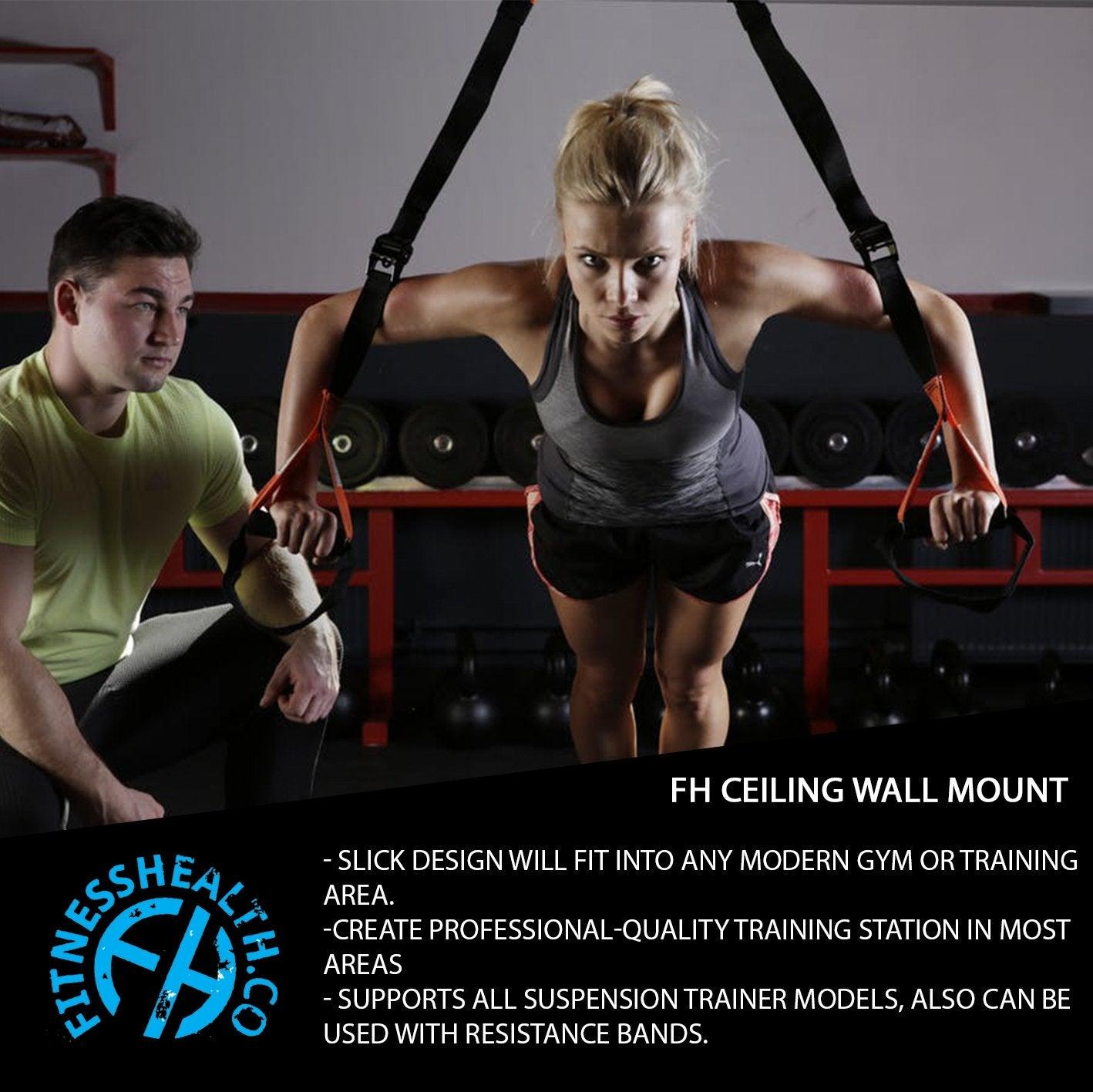 X Mount Ceiling Wall Anchor Suspension Training Hook - Fitness Health 